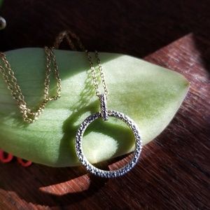 Circle necklace Vermeil Sterling Silver 925 dainty